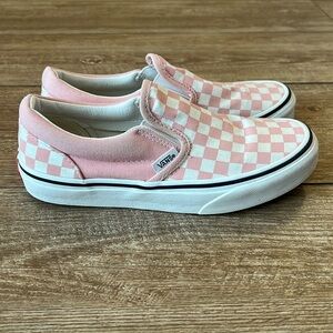 Pink Checkerboard Vans